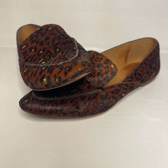 Madewell The Frances Skimmer in Painted Leopard Calf Hair - Size 8.5 - Picture 4 of 6